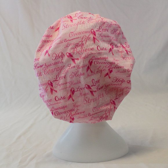 MedThreads Accessories - Pink Ribbon Breast Cancer Bouffant Scrub Cap
